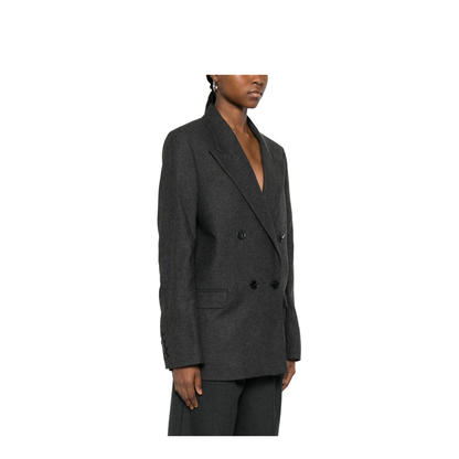 Blazer Wool Blend Double Breasted Jacket - Image 5