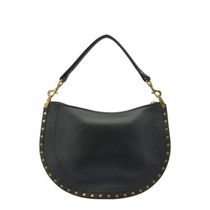 Oskan Soft Zip Medium Grained Calfskin Shoulder Bag - Black - Image 3