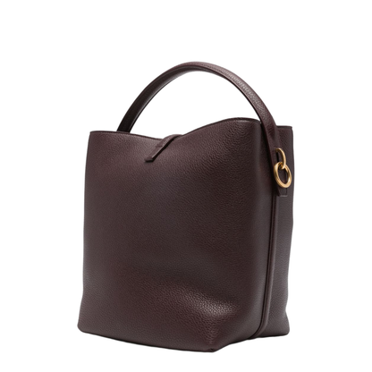 LE 37 Calf Leather Bucket Bag - Bordeaux - Image 5