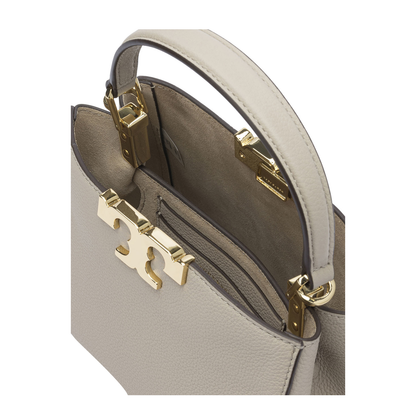 Eleanor Pebble Mini Satchel Bag Leather Beige - Image 5