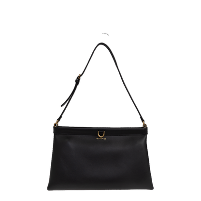 Medium Leather Clutch Talk Black - Image 1