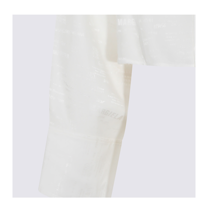 White Shirt with All-Over Logo Graphic - Image 8