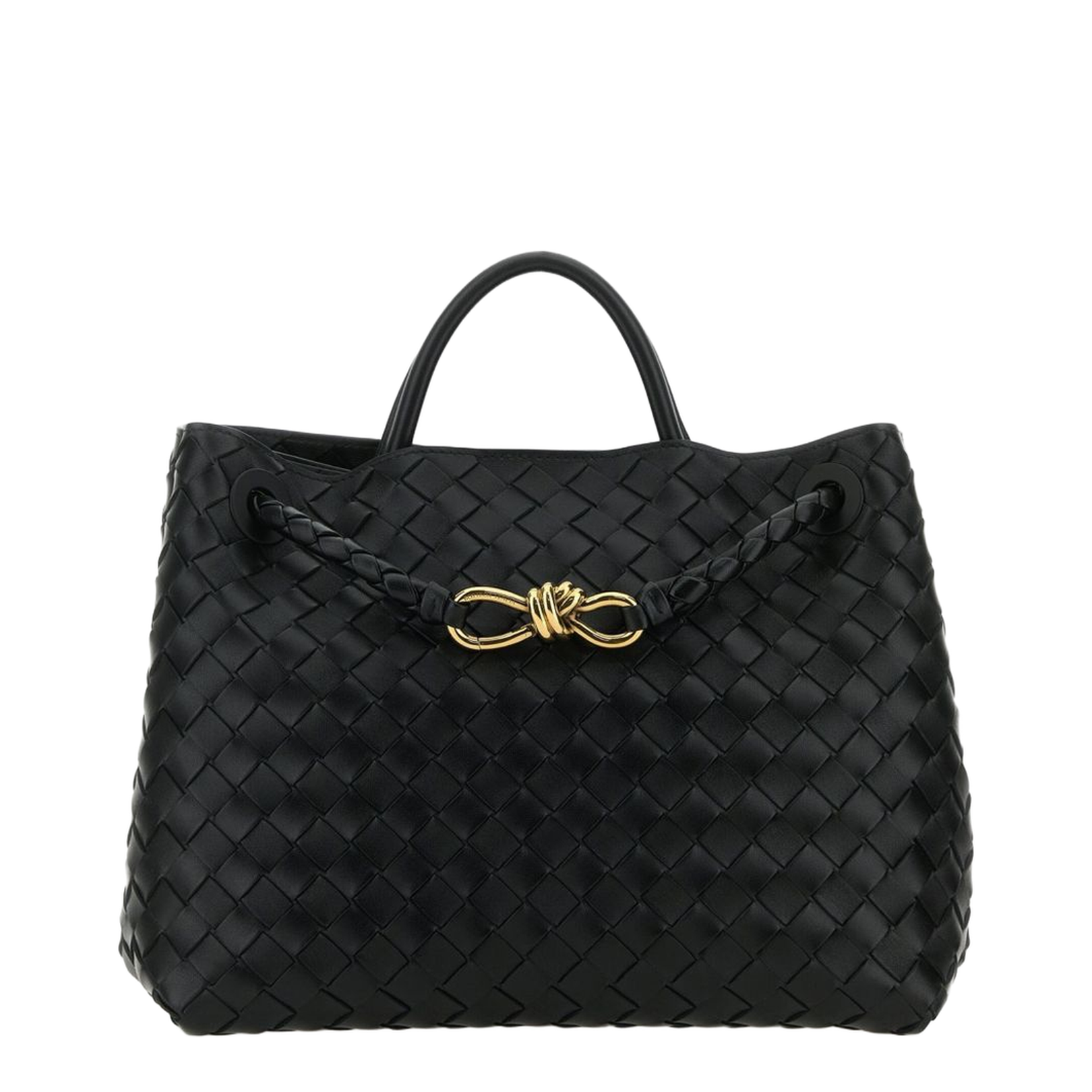 Andiamo Medium Leather Handbags - Black - Image 1