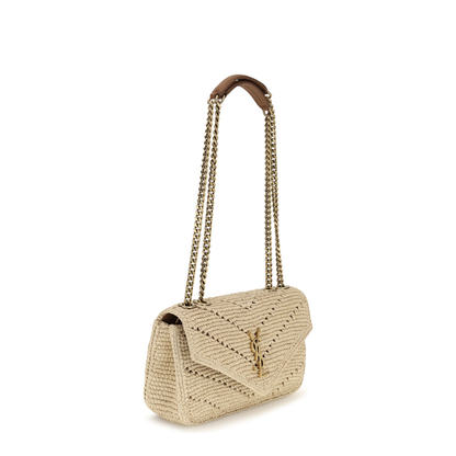 Small Raffia Loulou Shoulder Bag - Image 2