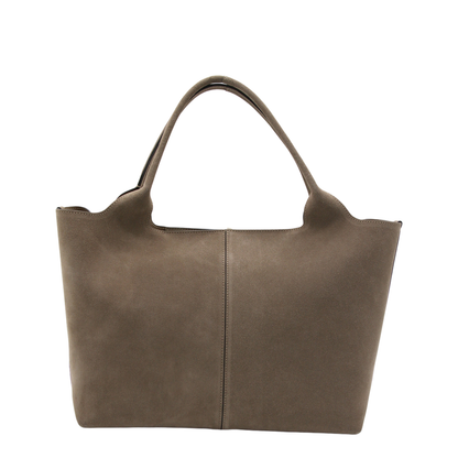 Medium Small Suede Shopping Bag - Beige - Image 6