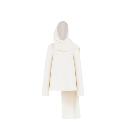 Short Coat With A Wool Scarf - Image 1