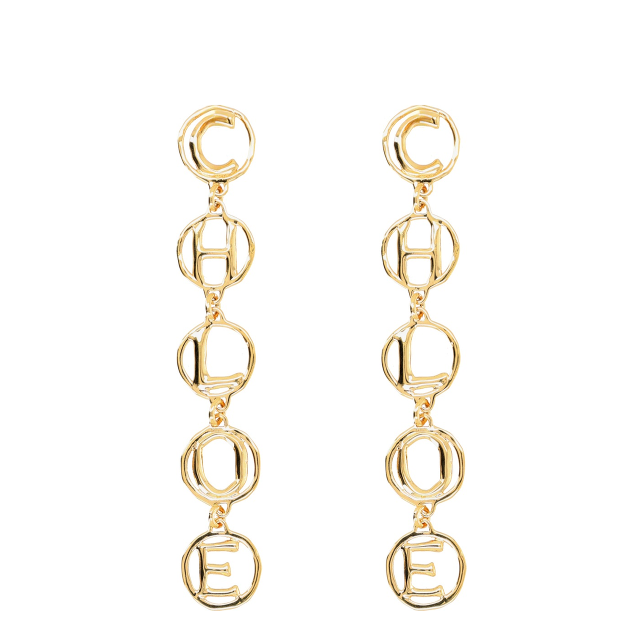 E Earrings - Gold - Image 1