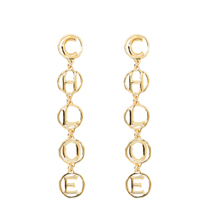E Earrings - Gold - Image 1