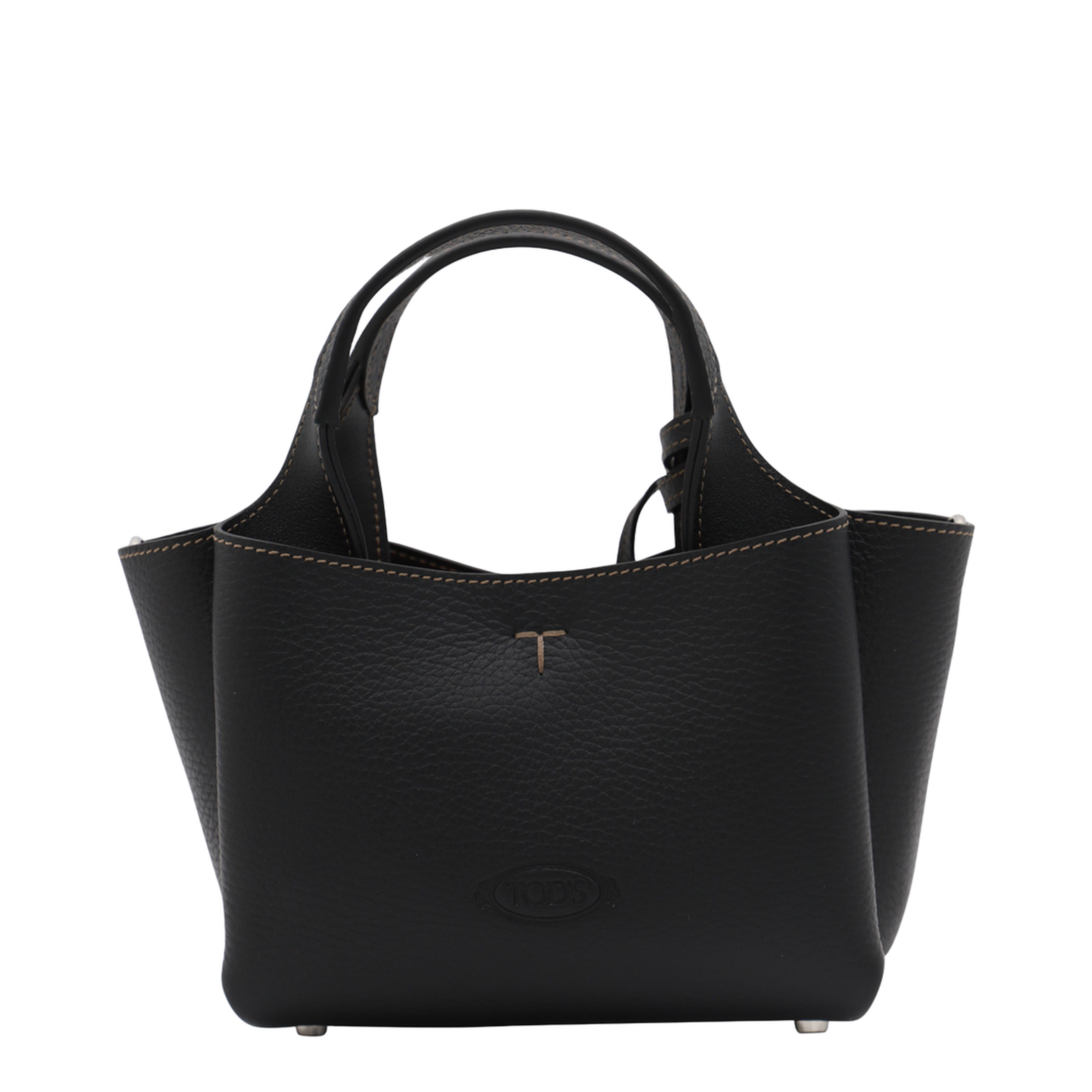 Micro Calfskin Handbag - Black - Image 4