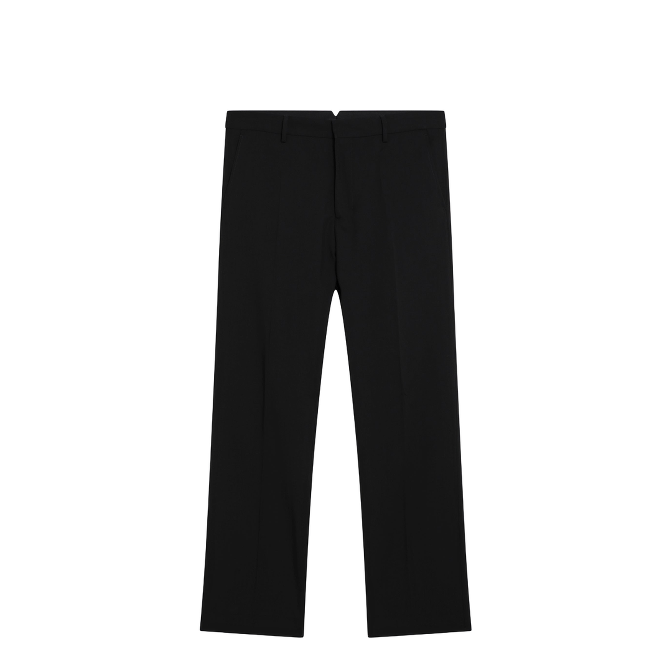 Black Trousers in Wool Gabardine - Image 1