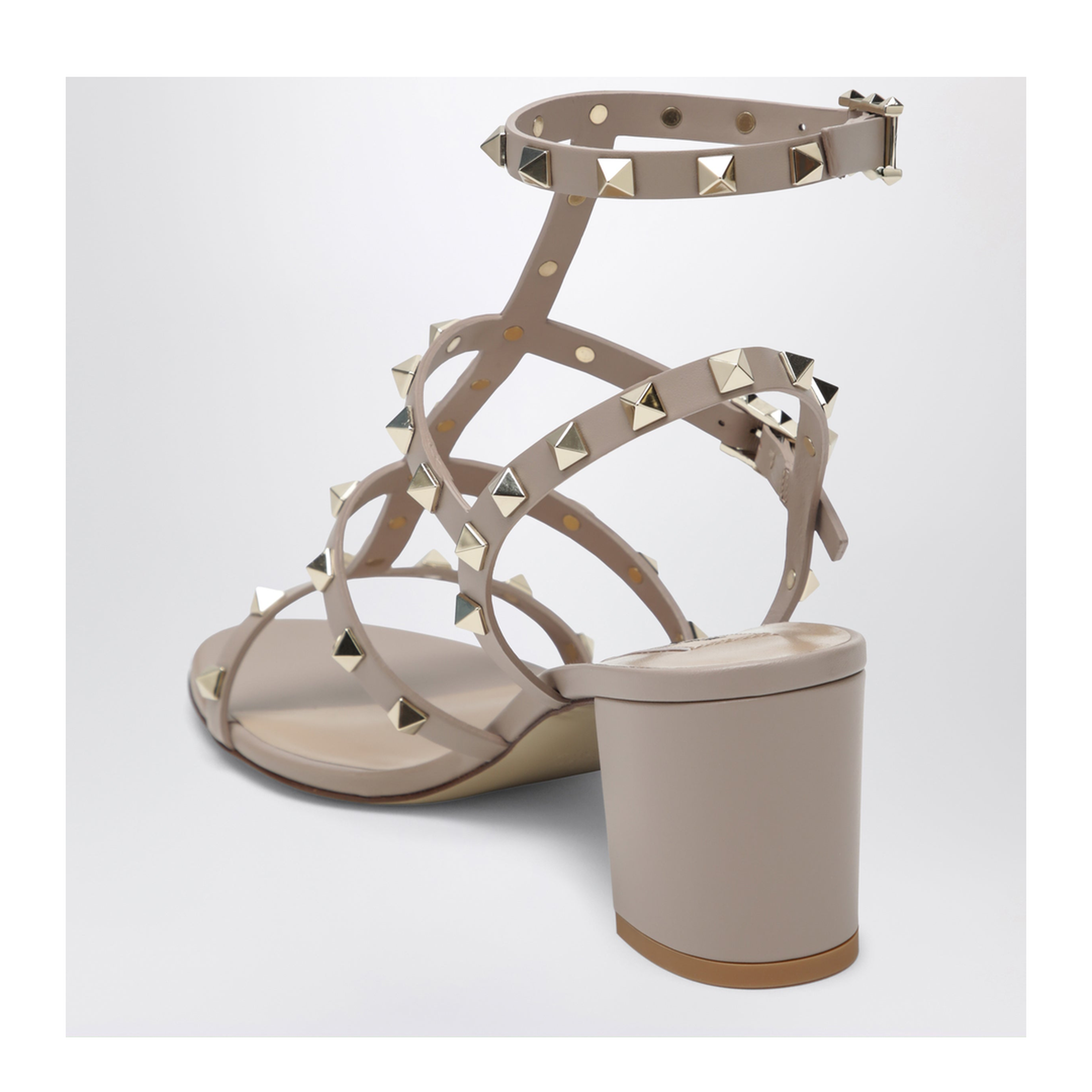 Rockstud Sandals with Blush-Colored Straps - Image 2