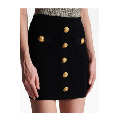Knit Skirt with Buttons - Image 3