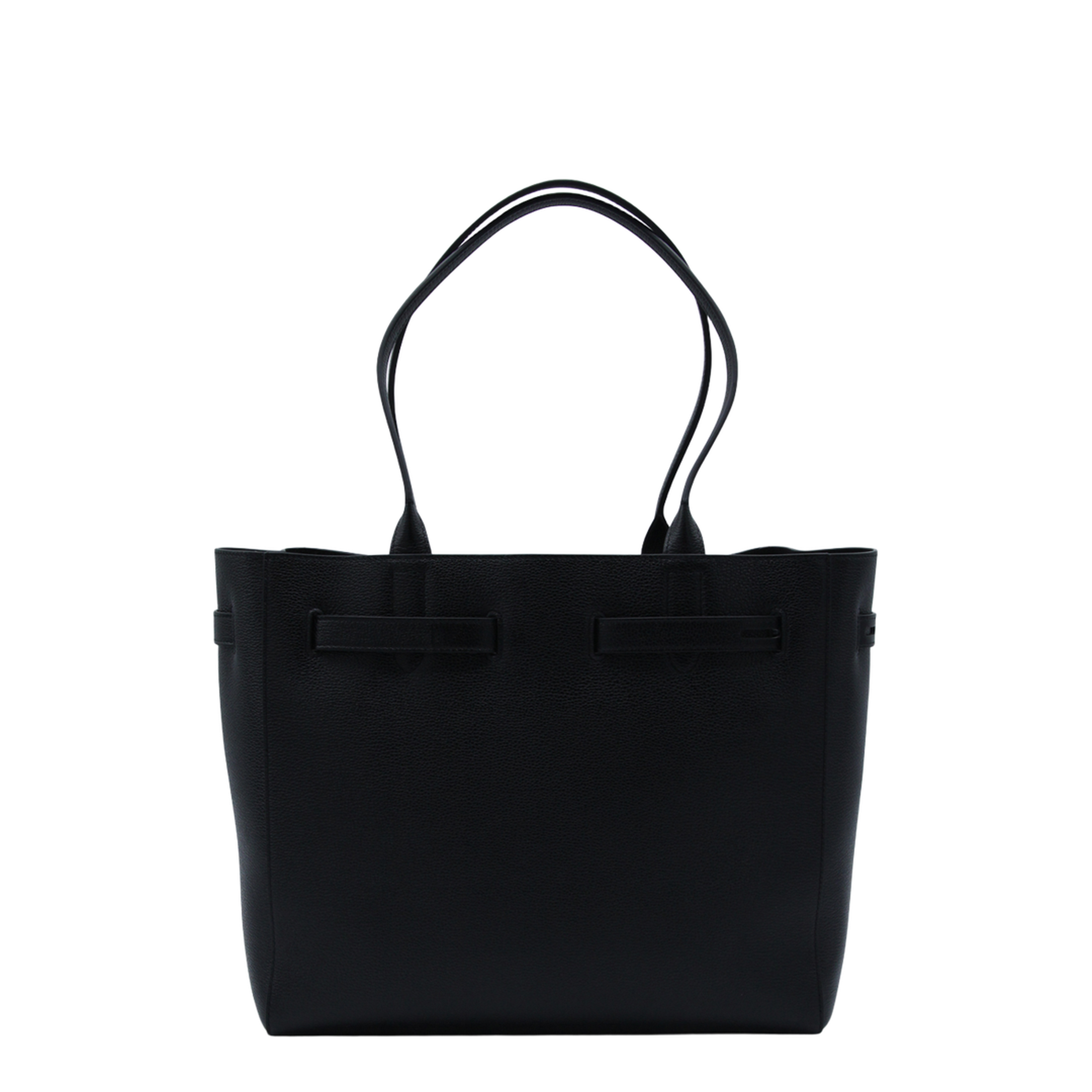 Audrey Medium Calf Leather Tote - Black - Image 6
