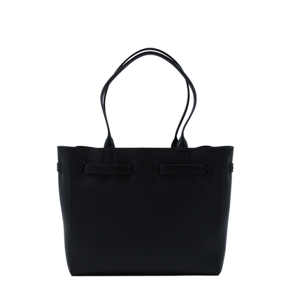 Audrey Medium Calf Leather Tote - Black - Image 6