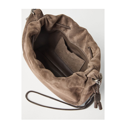 Suede Leather Shoulder Bag - Image 6