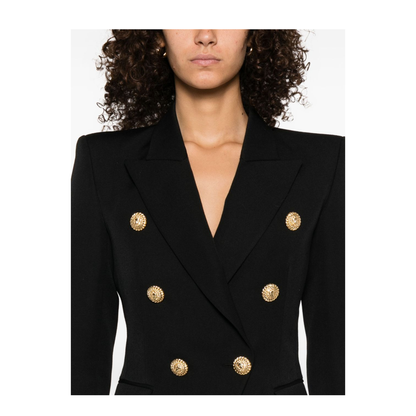Black Virgin Wool 6-Button Jacket - Image 2