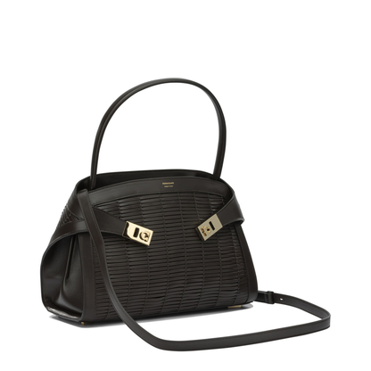 Hug Soft Medium Calfskin Shoulder Bag - Dark Brown - Image 2