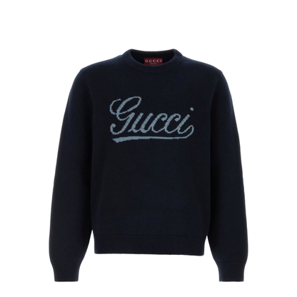 Midnight Blue Wool Sweater - Image 1