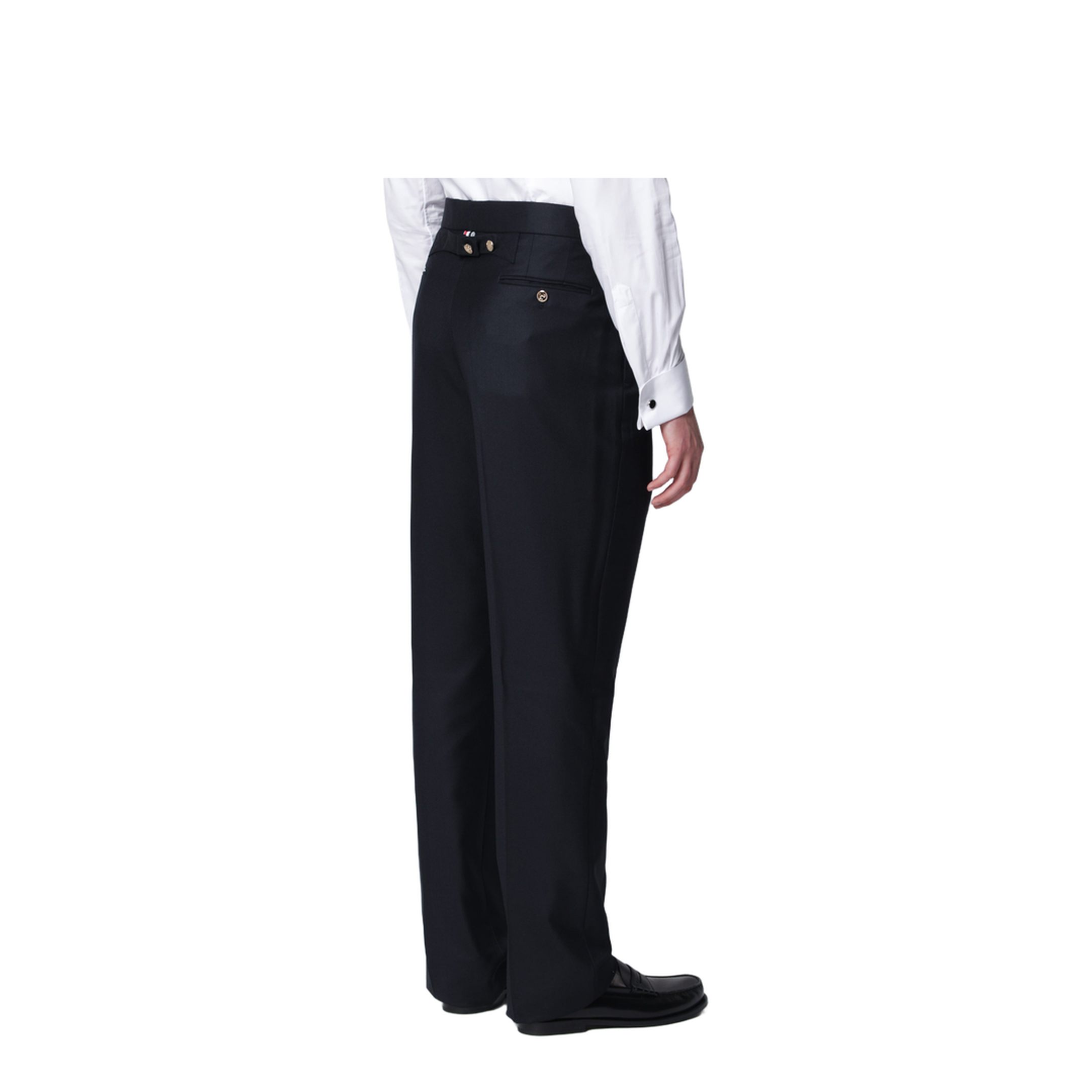Navy Blue Wool Trousers - Image 2