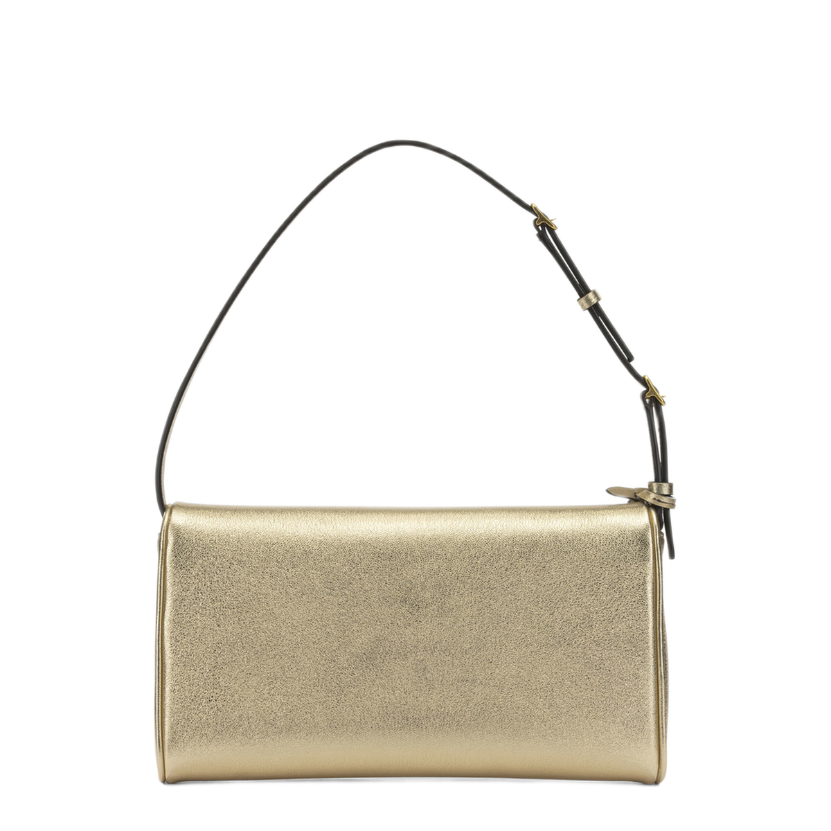 DeVain Small Laminated Nappa Leather Shoulder Bags - Gold - Image 2