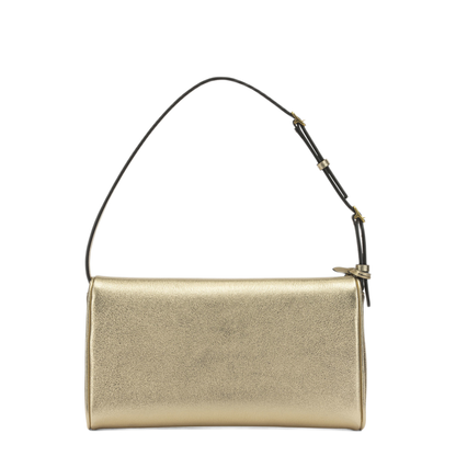 DeVain Small Laminated Nappa Leather Shoulder Bags - Gold - Image 2