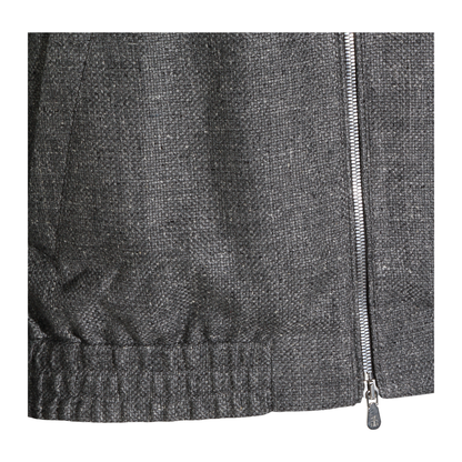 Stand Collar Outerwear Jacket Grey - Image 5