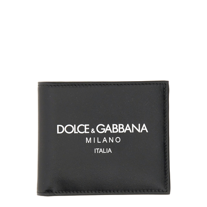 Calfskin Bifold Wallet With Logo - Multicolore - Image 1