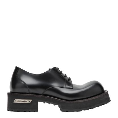 Denom Derby Shoes in Calfskin Leather - Image 1