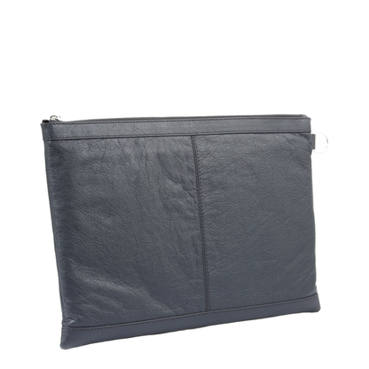 Dark Gray Zip Logo Clutch Bag - Image 3