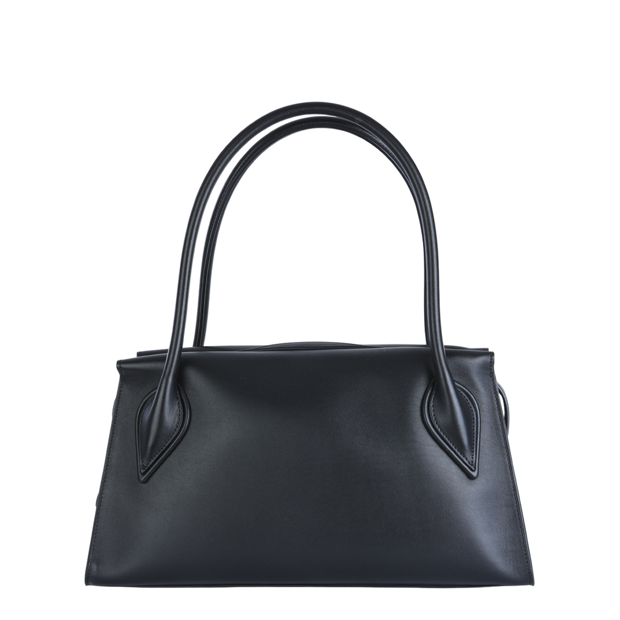 Venus Medium Calf Leather Shoulder Bag - Black - Image 6