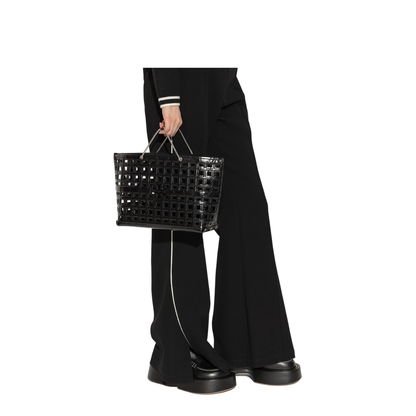 Market Leather Tote Bag - Black - Image 5