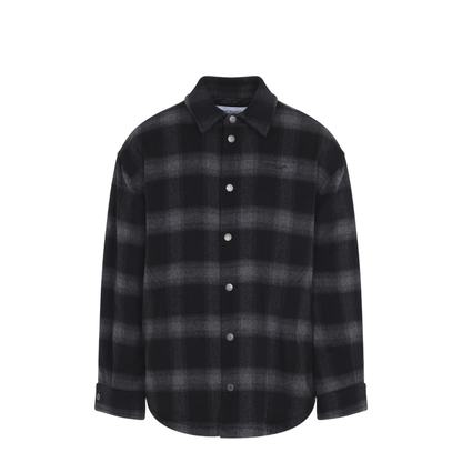 Flannel Wool Overshirt Padded Coat - Image 2