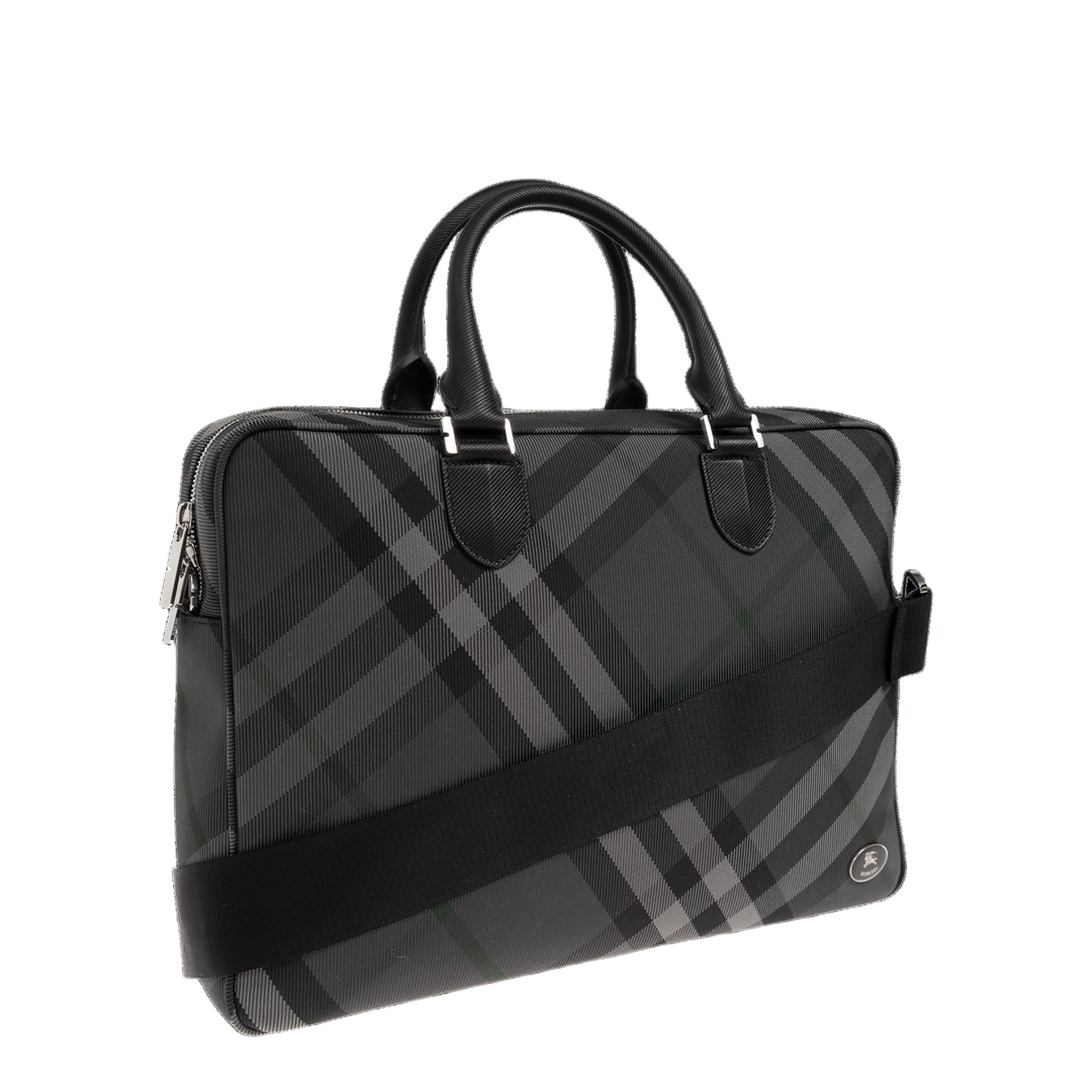 Ainsworth Calf Leather Briefcase - Charcoal - Image 4
