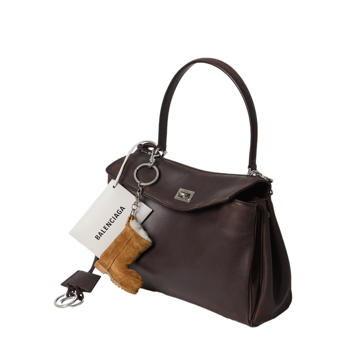 Small Rodeo Bag in Calfskin Leather Espresso - Image 2