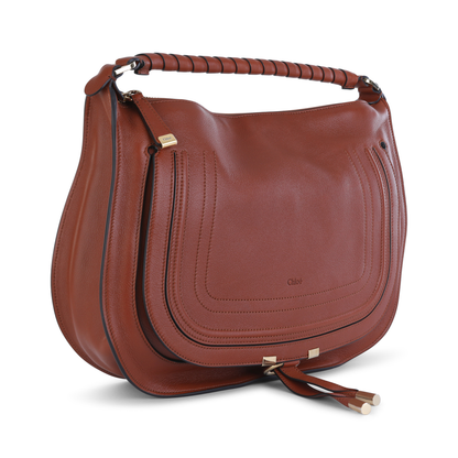 Marcie Medium Calfskin Shoulder Bag - Clay Brown - Image 4
