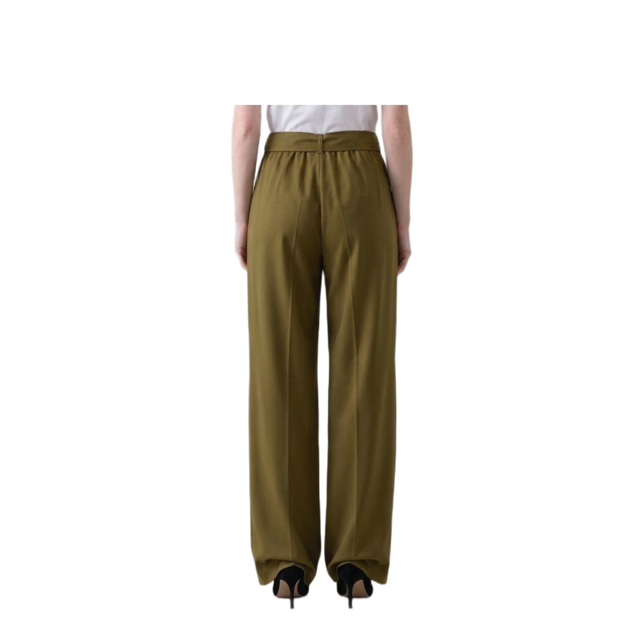 Editto Wool Trousers with Belt - Image 2
