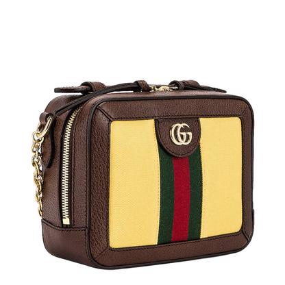 Ophidia Mini Leather Shoulder Bags - Brown - Image 5