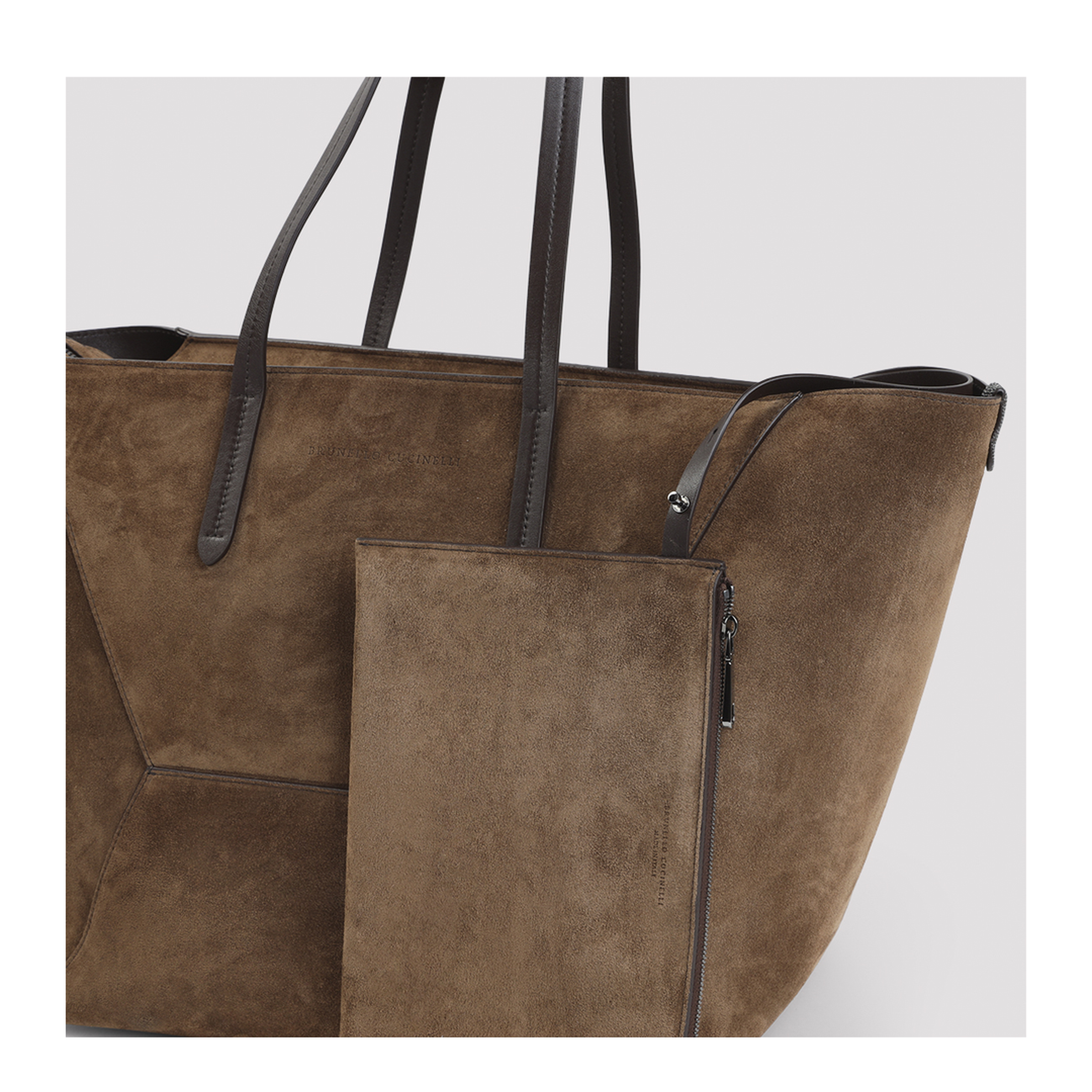 BC Duo Medium Calfskin Tote - Brown Gianduia - Image 5