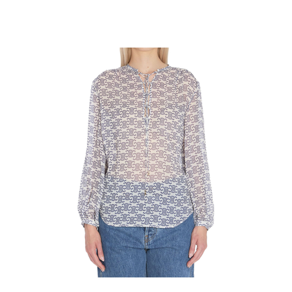 Romy Shirt Cream/Navy Blue - Image 1