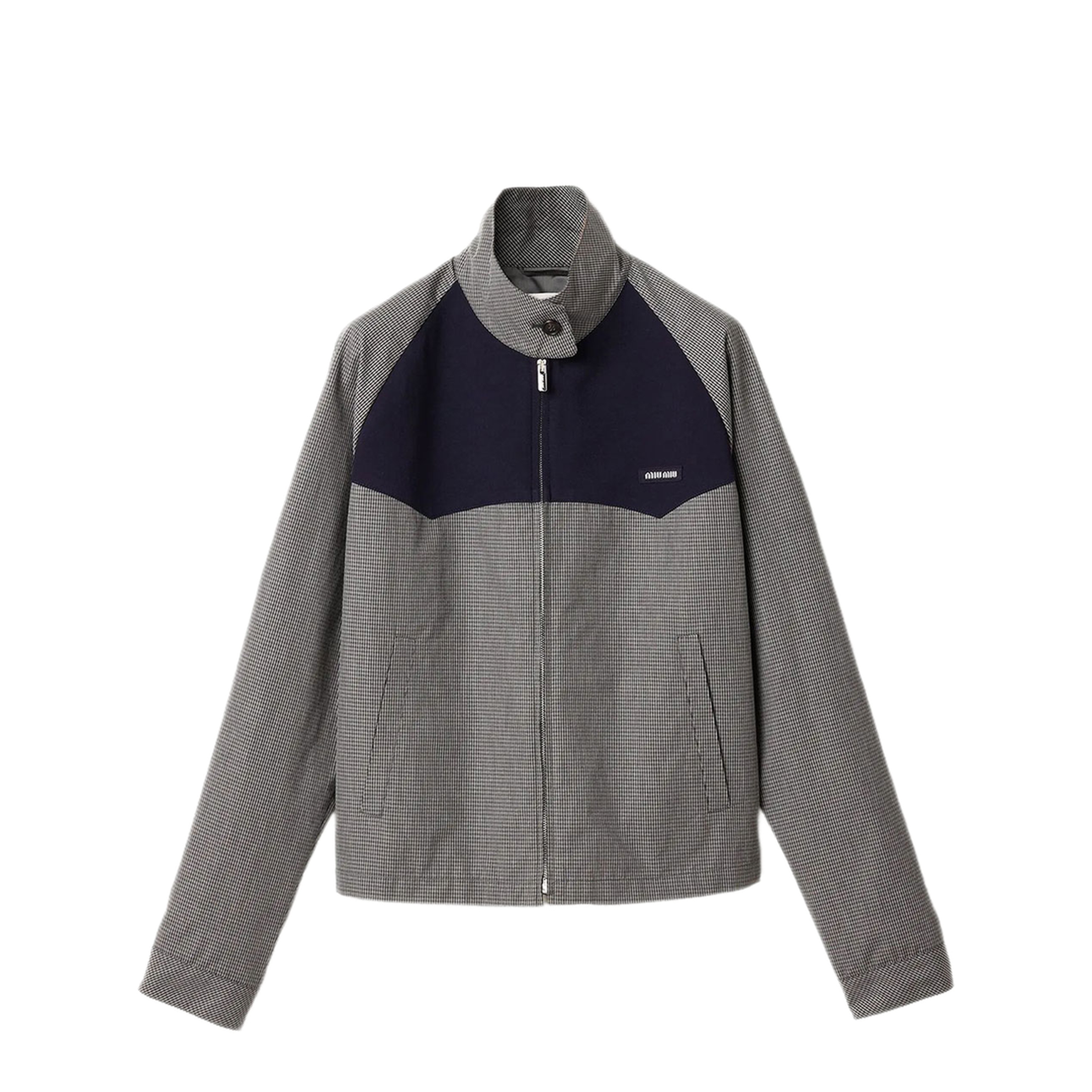 Gingham Check Blouson Jacket - Image 1