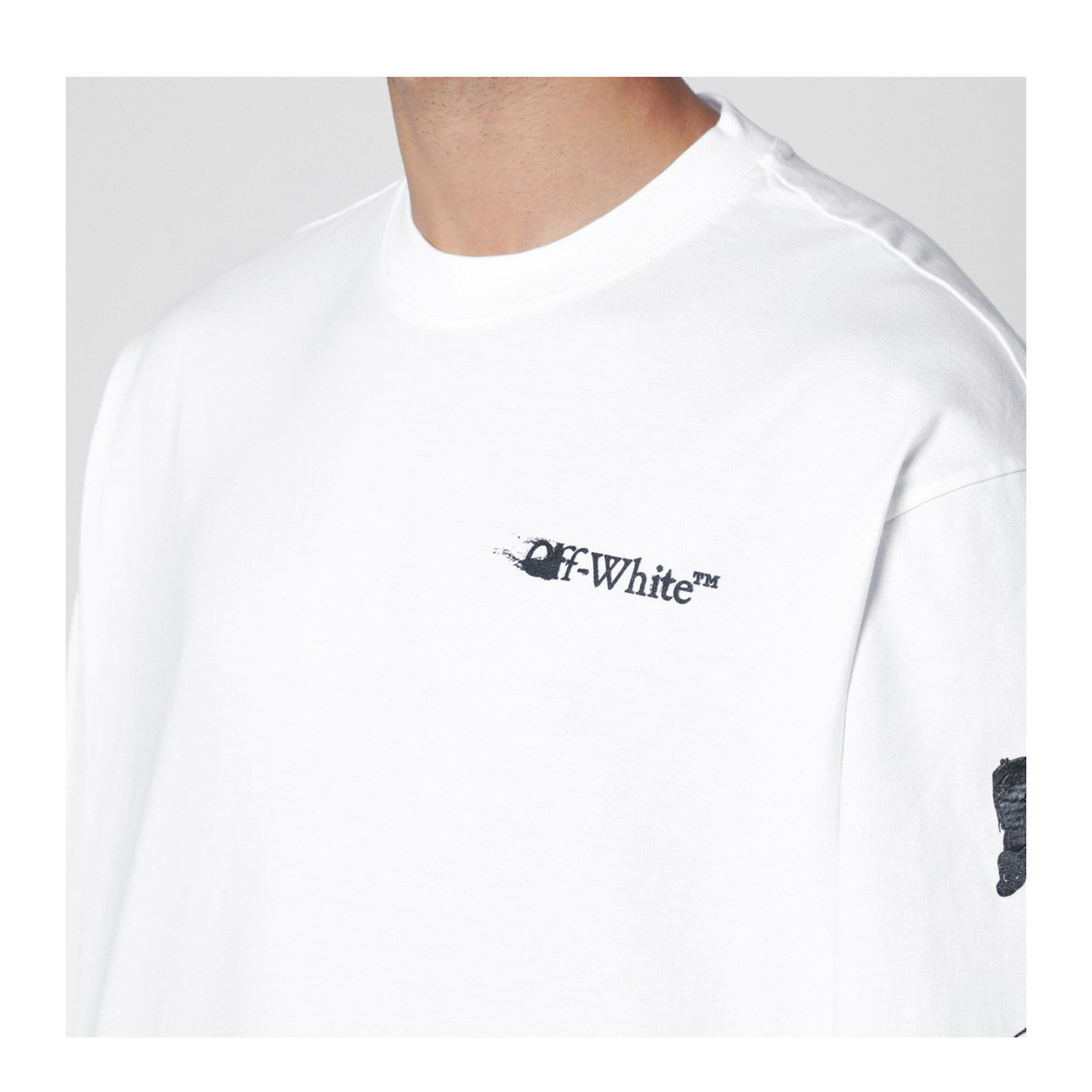 White Long-Sleeved T-Shirt with Logo - Image 2