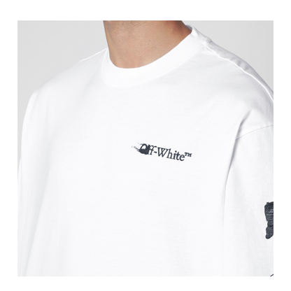 White Long-Sleeved T-Shirt with Logo - Image 2