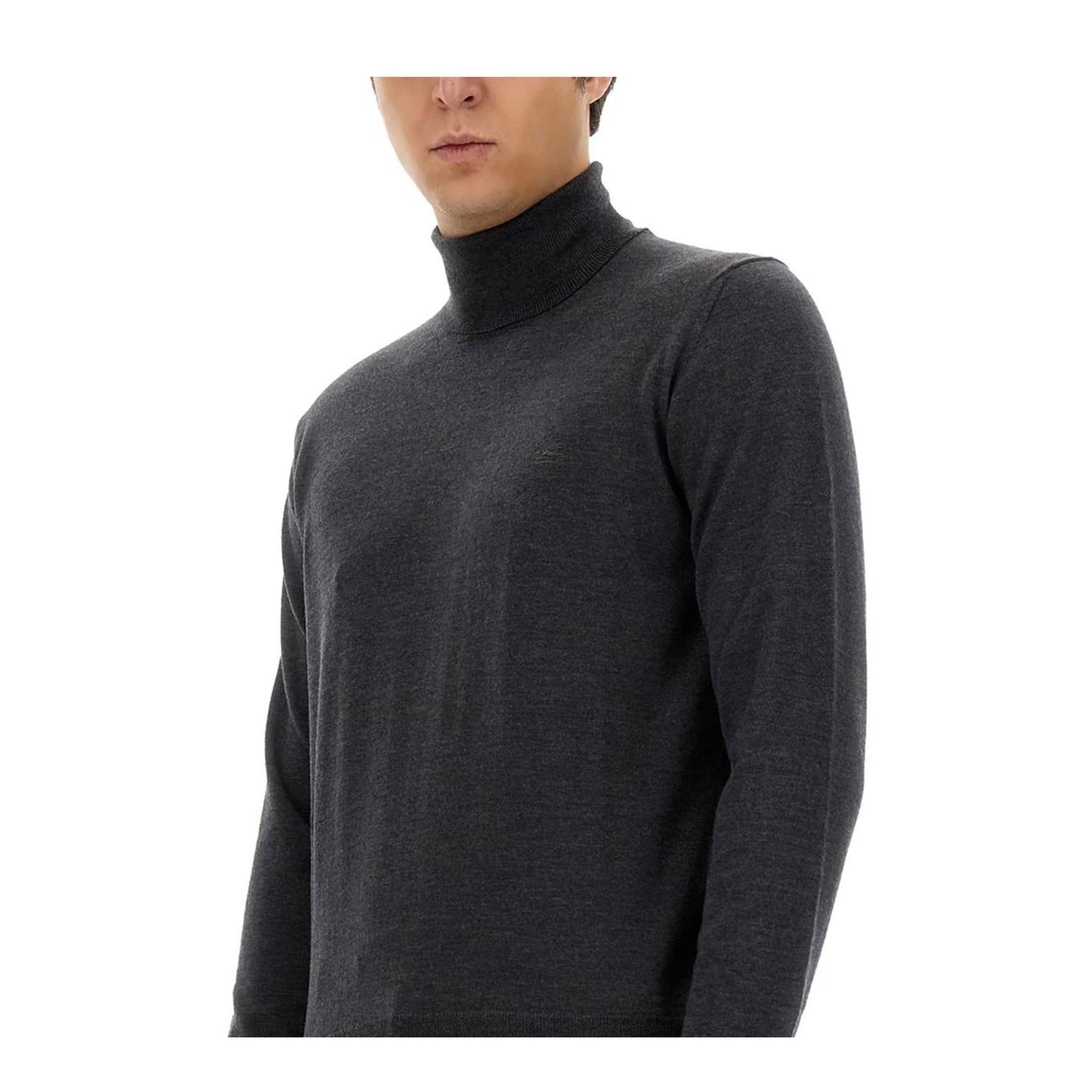 Turtleneck Embroidery Grey - Image 4