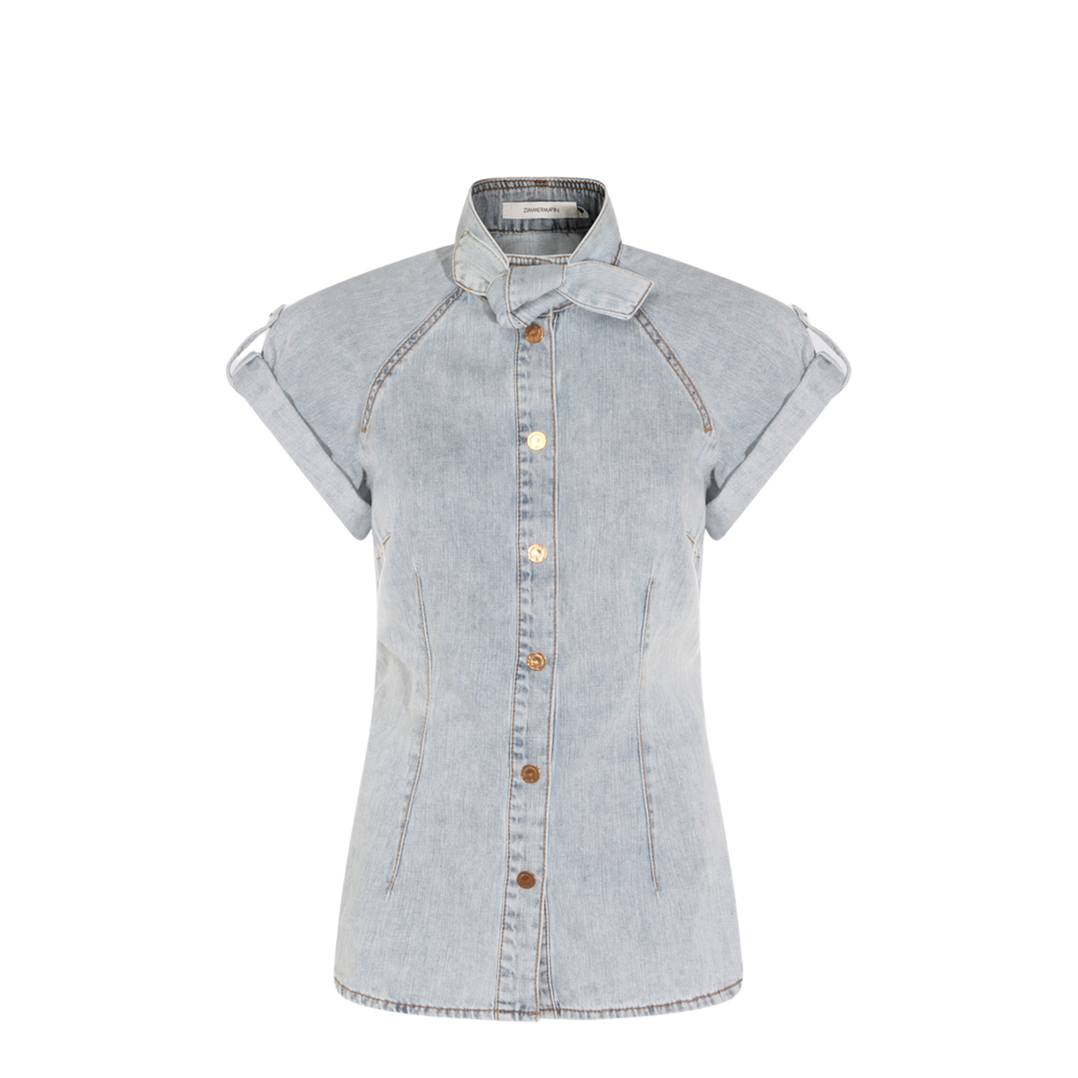 Bow-tie denim top - Image 2