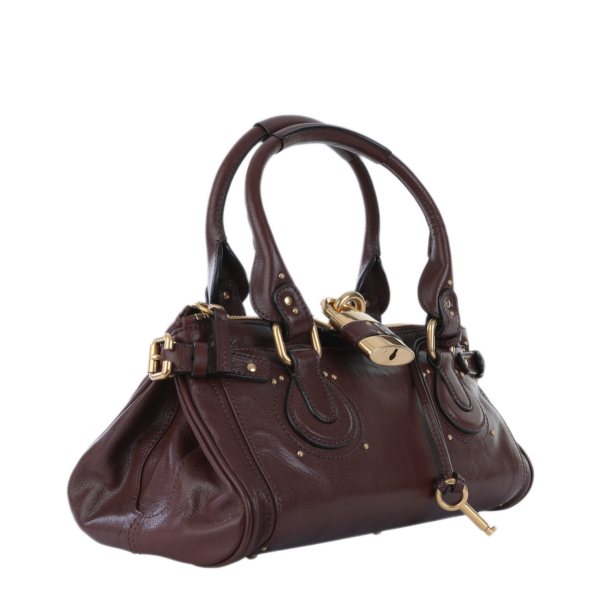 Paddington Buffalo Leather Shoulder Bag - Garnet - Image 3