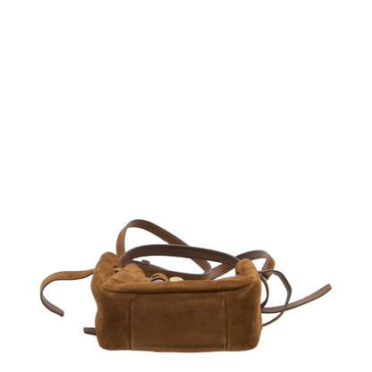 Romy Medium Suede Bucket Bag - Caramel - Image 3