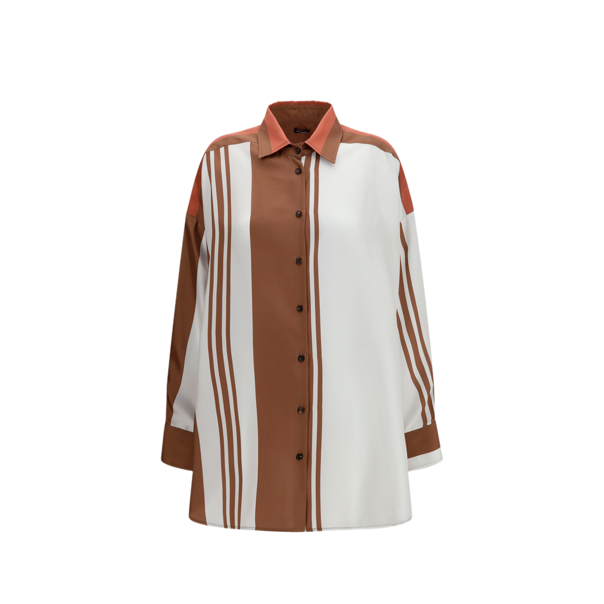Long Striped Silk Shirt - Image 1