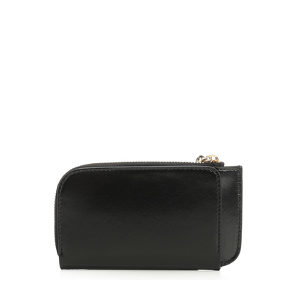 Lucky Charms Zipped Card Holder In Box Leather - Black - Image 2