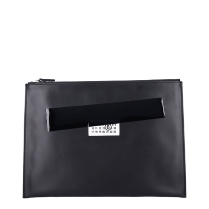 Show Pochette Medium Leather Pouch - Black - Image 1