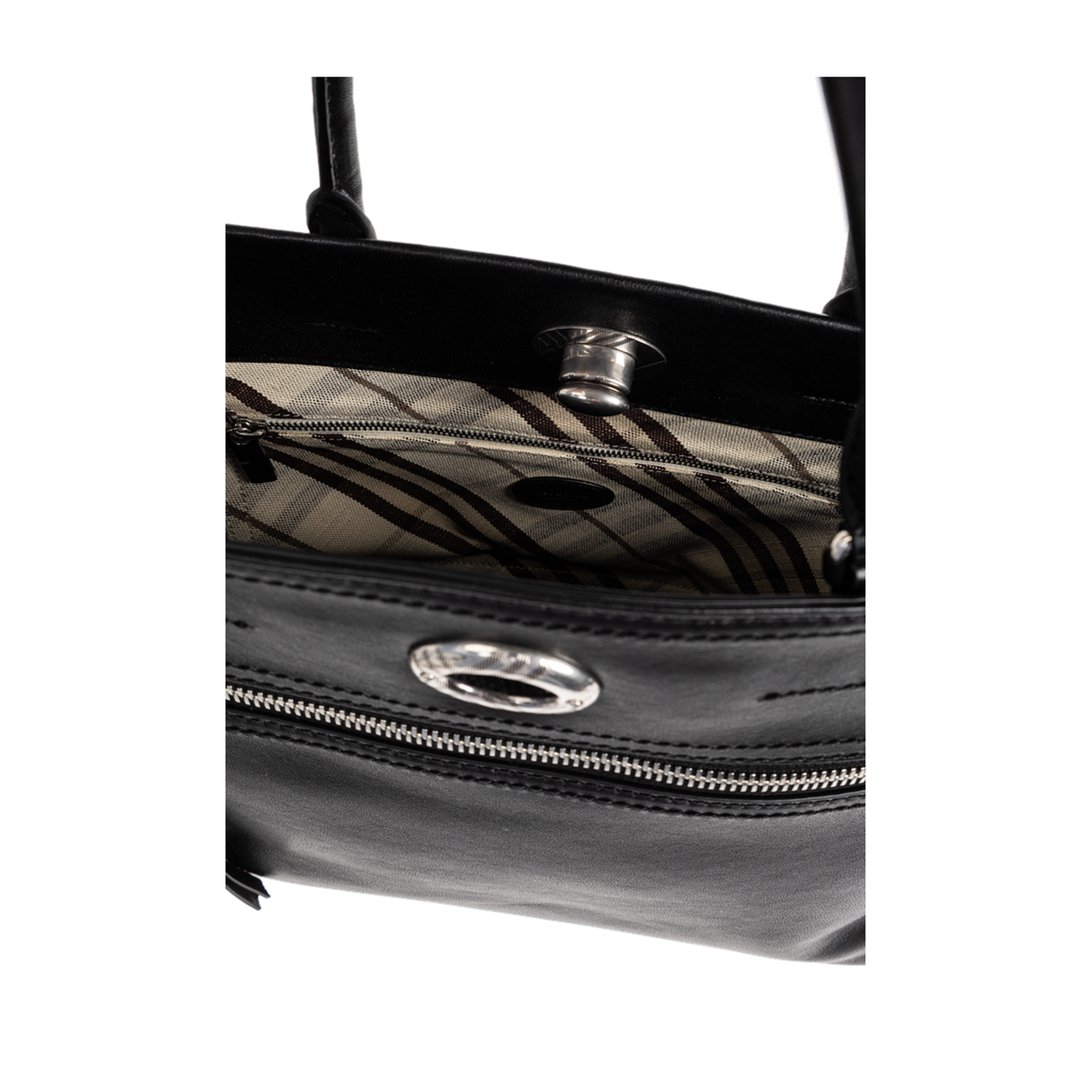 Hampstead Medium Lambskin Tote - Black - Image 4